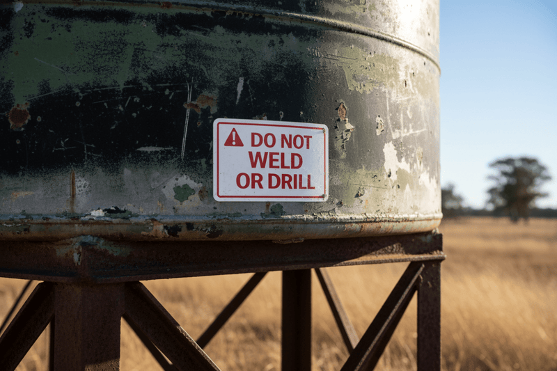 Do Not Weld or Drill – Farm Tank