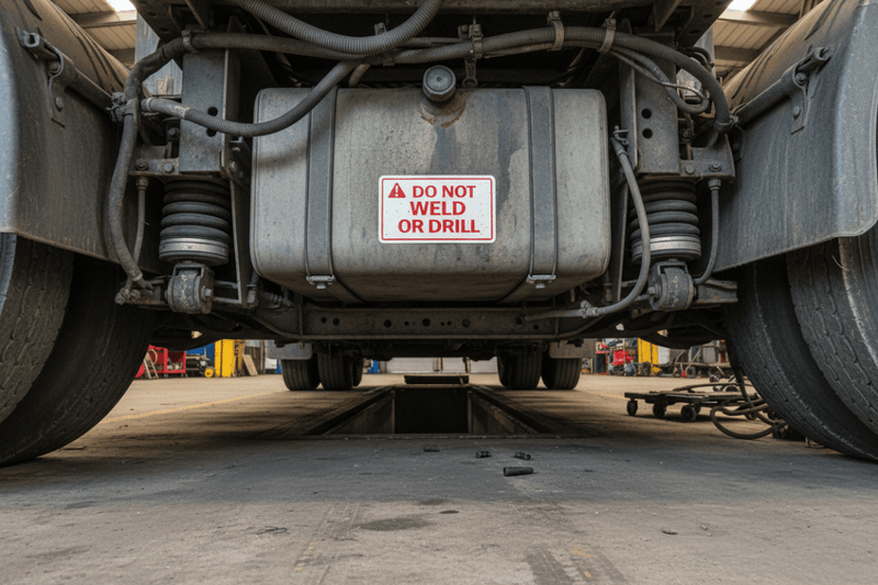Do Not Weld or Drill – Truck Tank