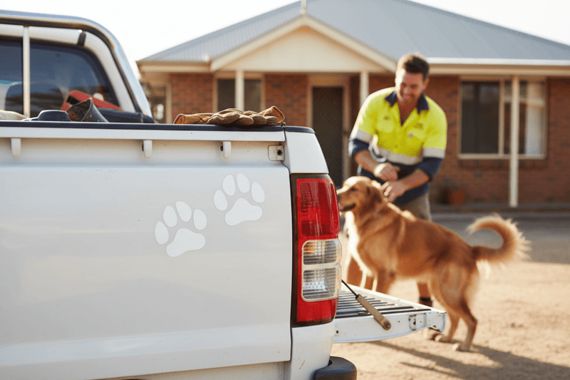 Dog Paws - Ute tailgate