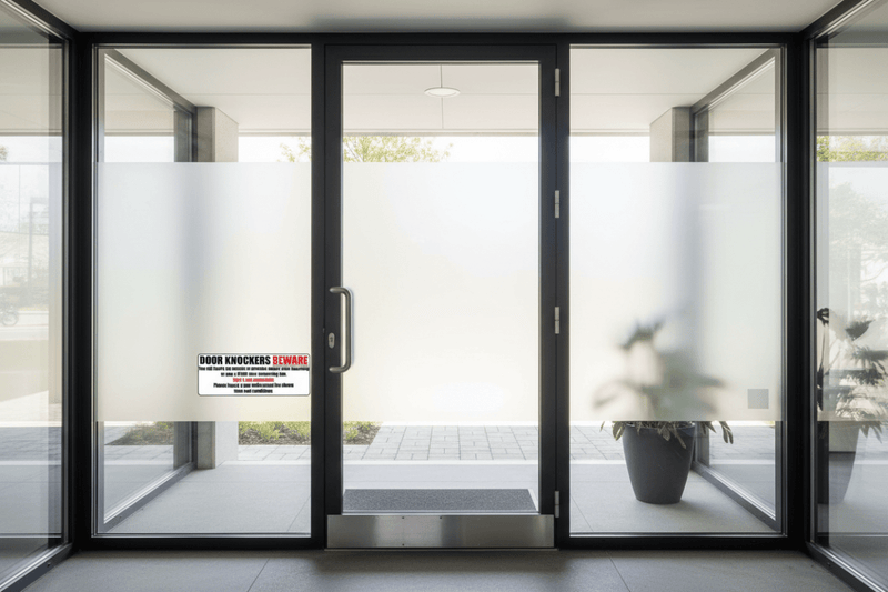 Door Knockers on Glass Door