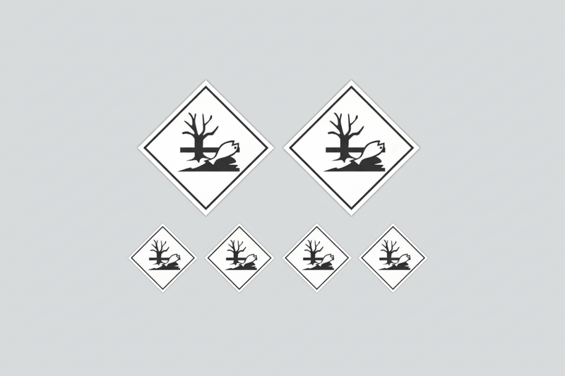 Environmentally Hazardous – Flat Lay Sizes