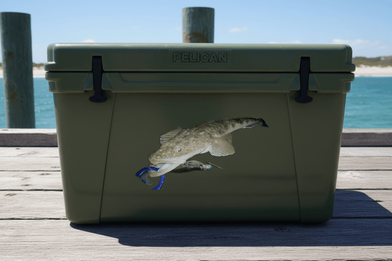 Esky Jetty flathead decal lure