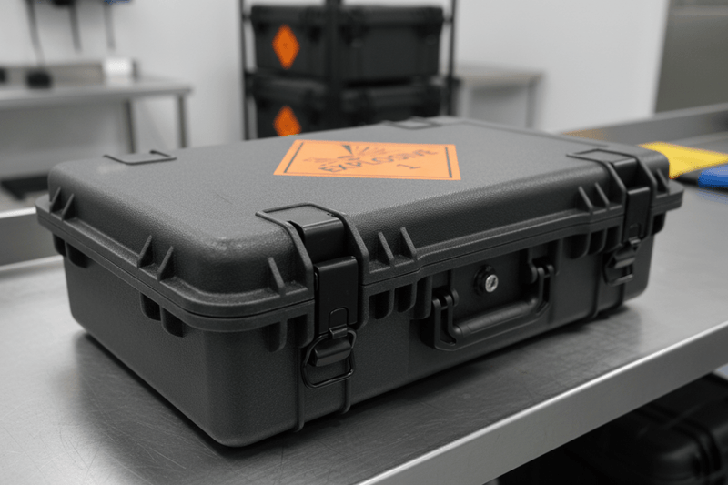 Explosive on locked case