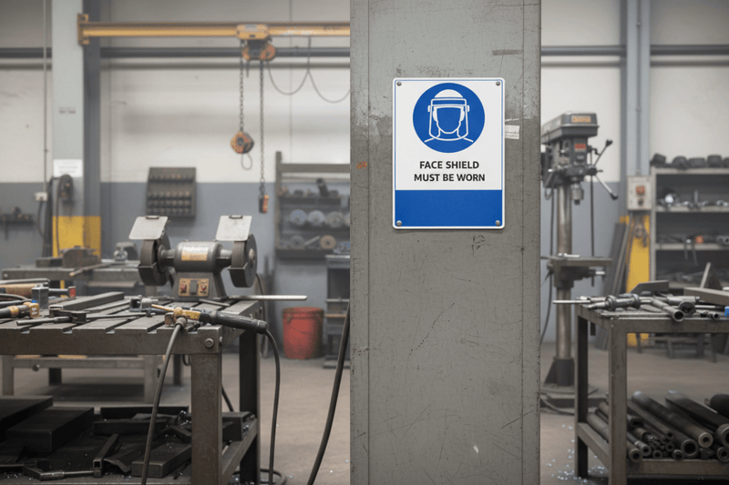 Face Shield in welding area