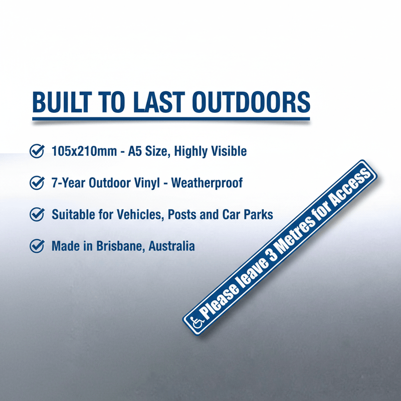 Feature benefit infographic 7 year vinyl Australian made