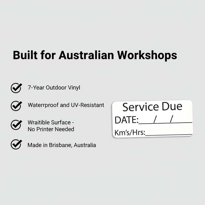 Feature benefit infographic built for Australian workshops