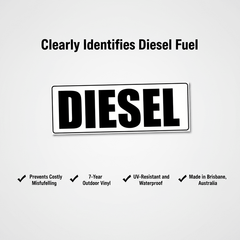 Feature benefit infographic prevents misfuelling Australian made