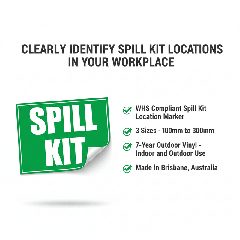 Feature benefit infographic WHS compliant 7 year vinyl Australian made