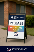 Load image into Gallery viewer, Custom A-Frame Signs – Australian Made Steel | Printing Optional | Corflute, ACP or Metal Backing
