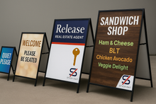 Load image into Gallery viewer, Custom A-Frame Signs – Australian Made Steel | Printing Optional | Corflute, ACP or Metal Backing
