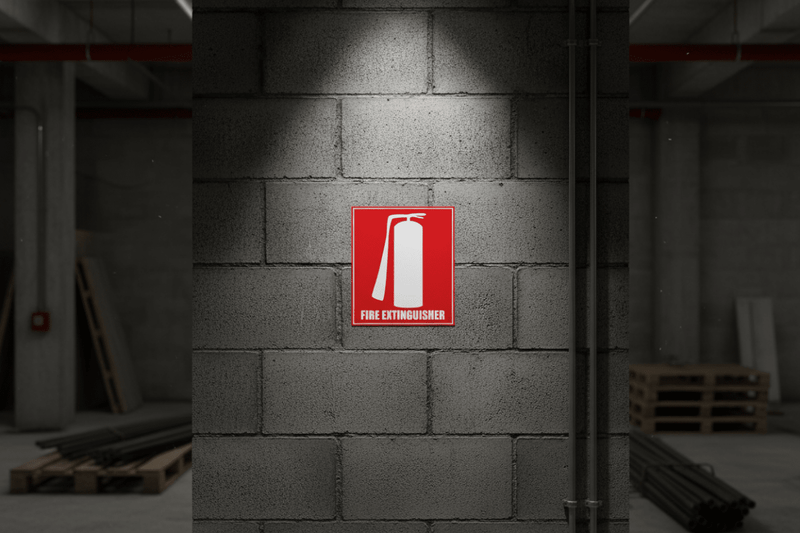 Fire Extinguisher Sticker – Industrial Door