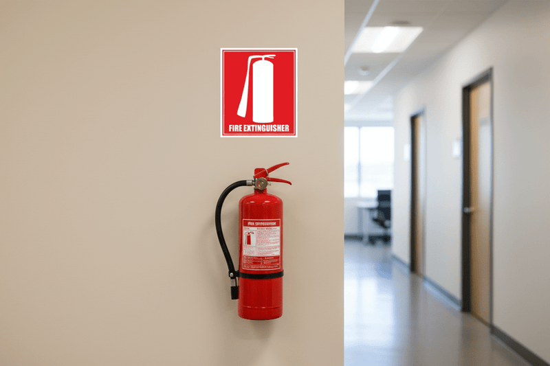 Fire Extinguisher Sticker – Wall Above Extinguisher
