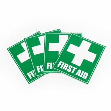 Load image into Gallery viewer, First Aid Sign 4-Pack
