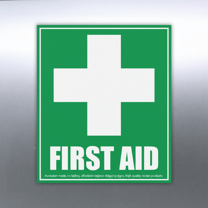 First Aid Sign Close-Up