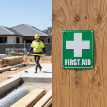 Load image into Gallery viewer, First Aid Sign Construction

