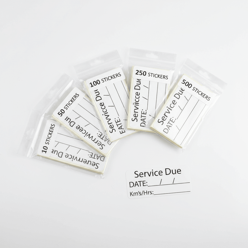 Five pack sizes fanned out on white surface