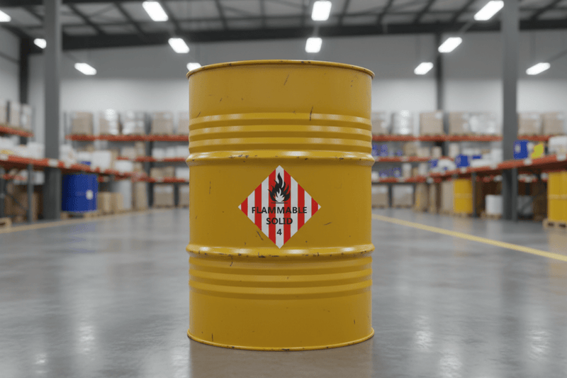 Flammable Solid Class 4 HAZMAT – Drum