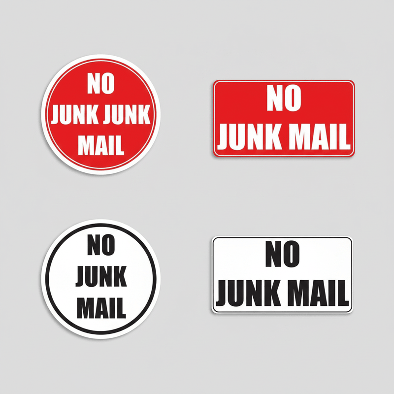 Flat lay of all 4 sticker variants