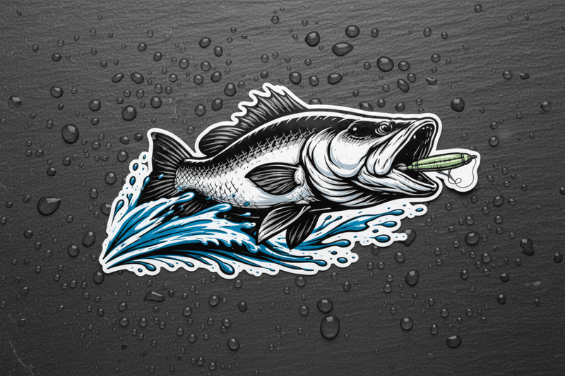 Flat Lay Water Droplets barra sticker