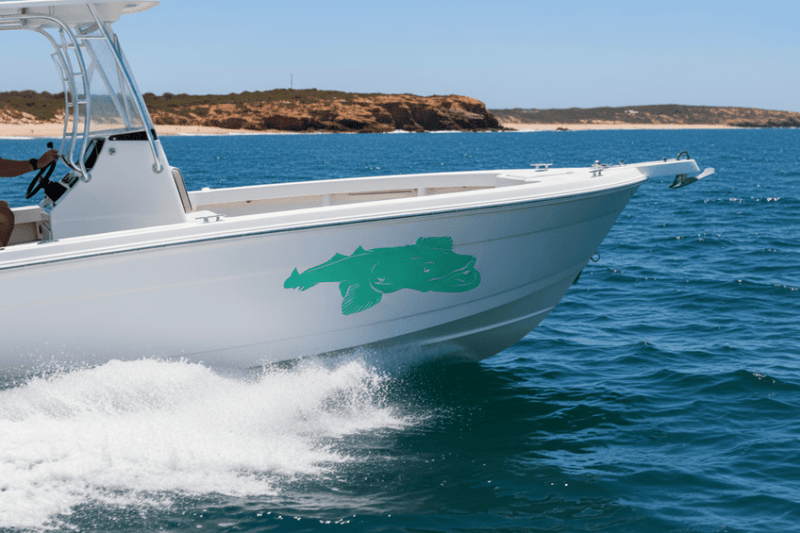 Flathead Fish Sticker – Aqua