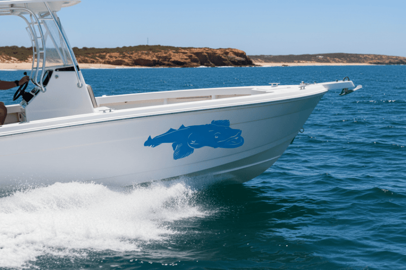 Flathead Fish Sticker – Blue