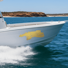 Load image into Gallery viewer, Flathead Fish Sticker – Matte Gold
