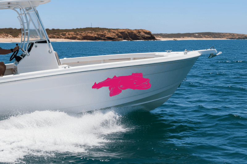 Flathead Fish Sticker – Pink