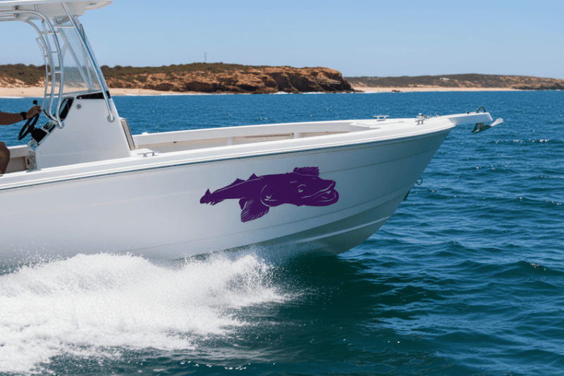 Flathead Fish Sticker – Purple