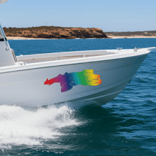 Load image into Gallery viewer, Flathead Fish Sticker – Rainbow
