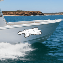 Load image into Gallery viewer, Flathead Fish Sticker – White
