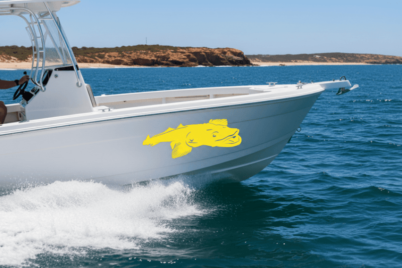 Flathead Fish Sticker – Yellow
