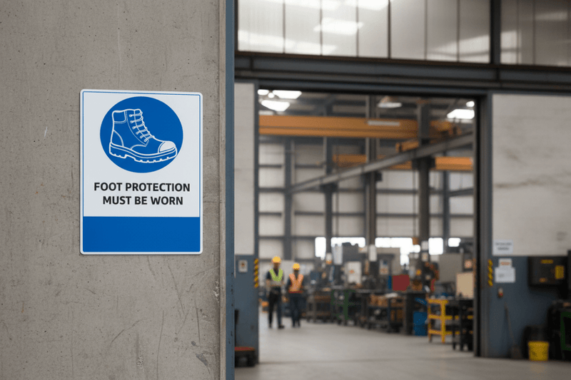 Foot Protection at workshop entrance