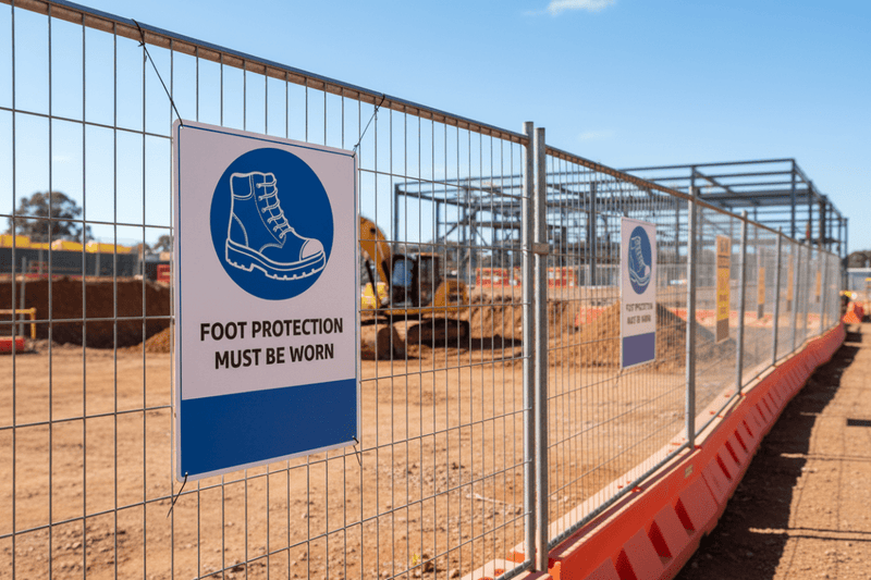 Foot Protection on construction fence