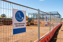 Load image into Gallery viewer, Foot Protection on construction fence
