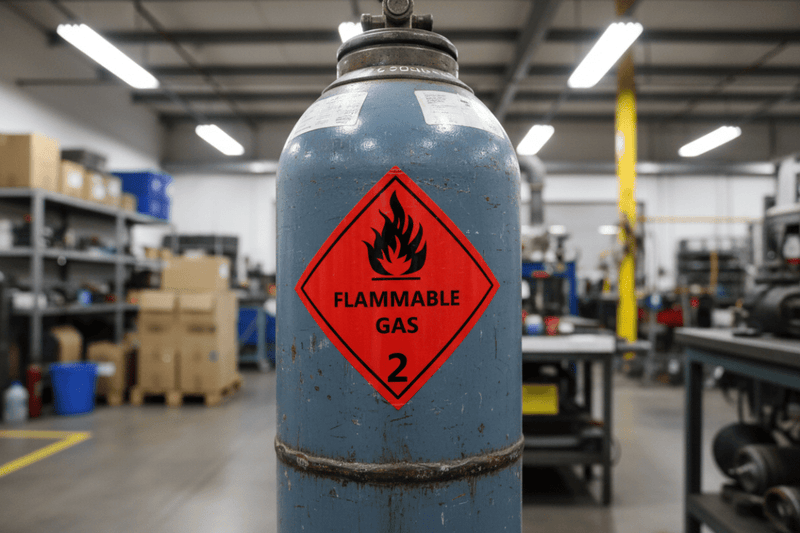 Gas Class 2 on cylinder