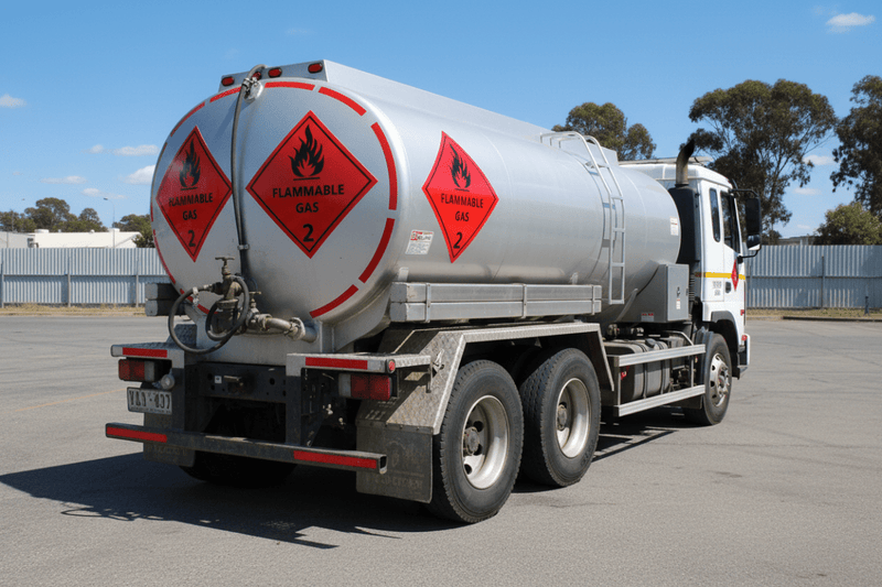 Gas Class 2 on truck sides