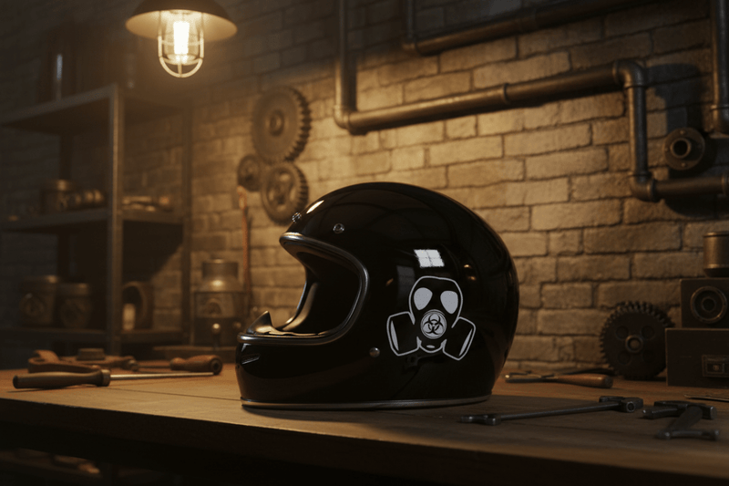Gas Mask Hazard on Helmet