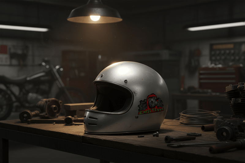Gas Mask on Helmet