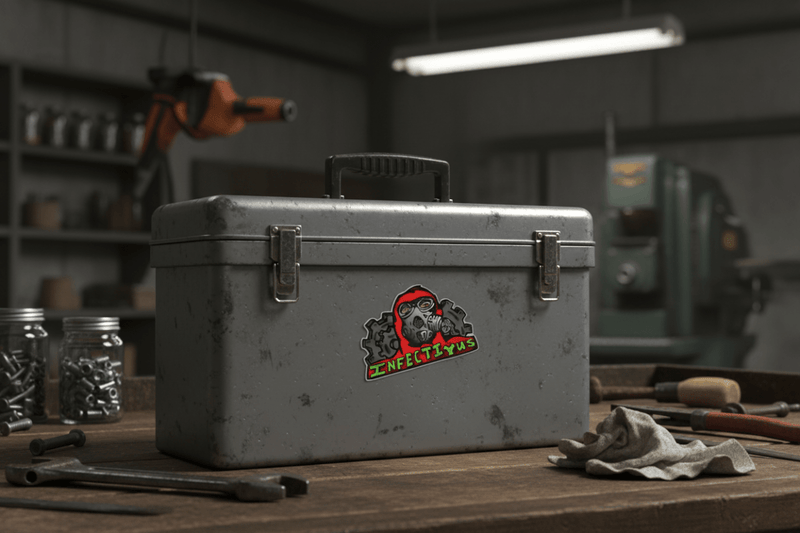 Gas Mask on Toolbox