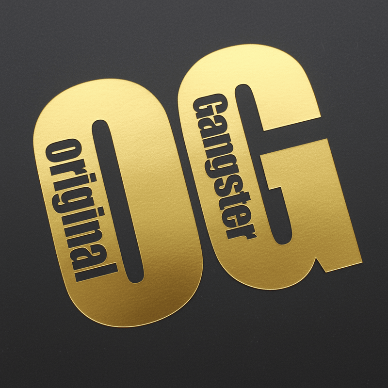 Gold OG Original Gangster vinyl sticker
