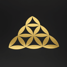 Load image into Gallery viewer, Gold Alien Sacred Geometry Sticker
