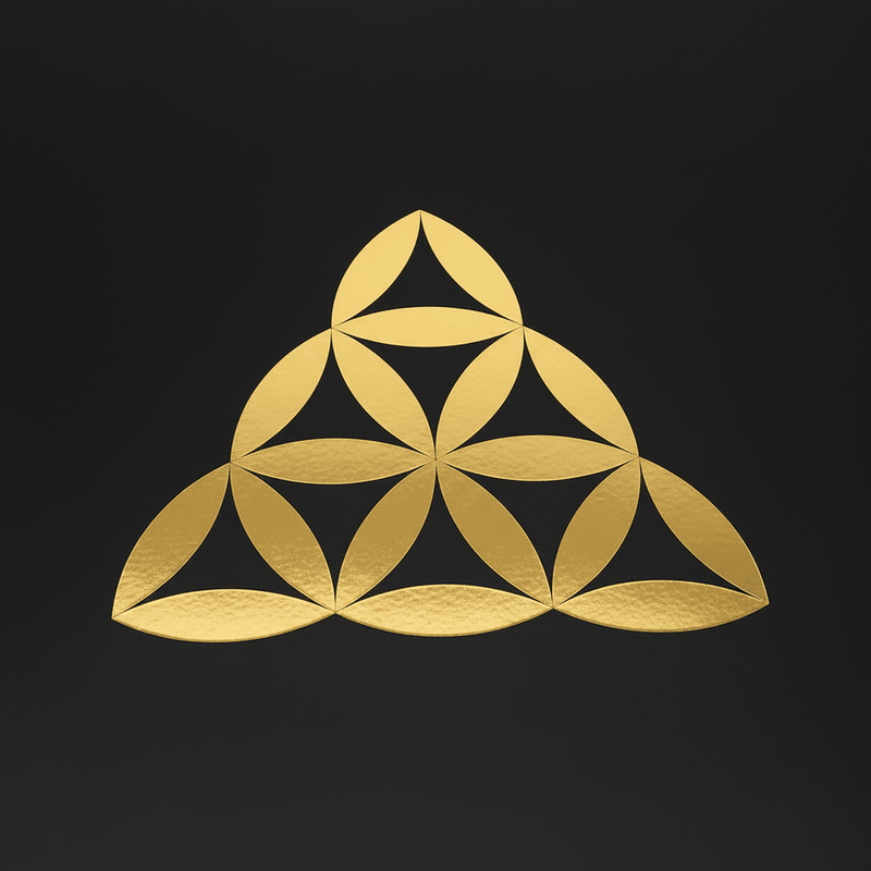 Gold Alien Sacred Geometry Sticker
