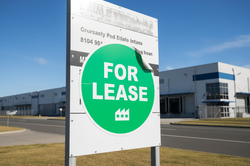 Green FOR LEASE on Warehouse
