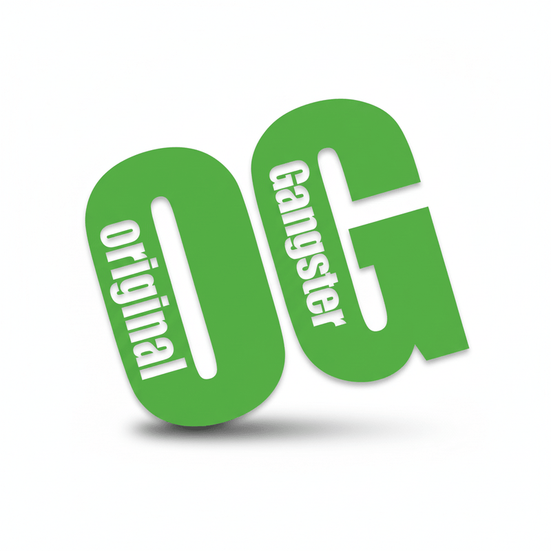 Green OG Original Gangster vinyl sticker