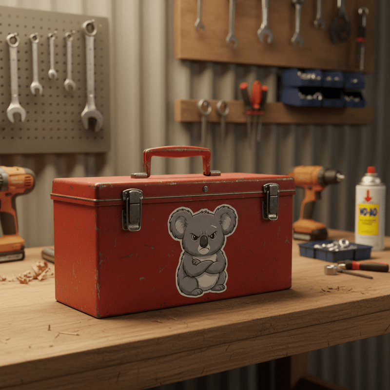 Grumpy Koala on Toolbox