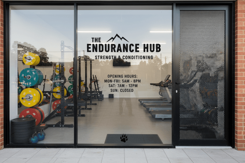 Gym/Fitness Studio Glass Door