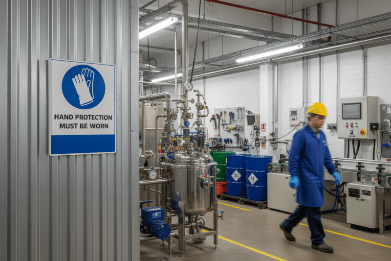 Hand Protection in industrial area