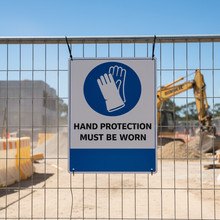 Load image into Gallery viewer, Hand Protection on construction fence
