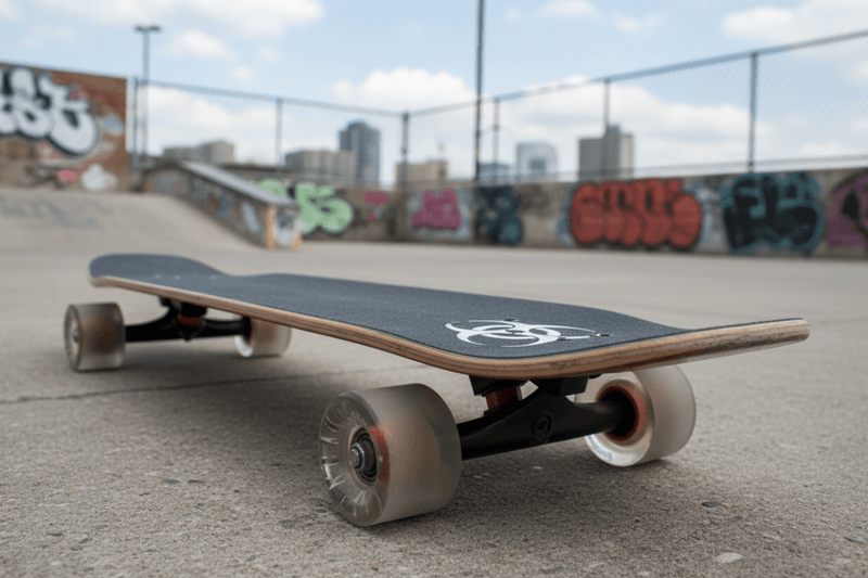Hazard Bomb on Longboard