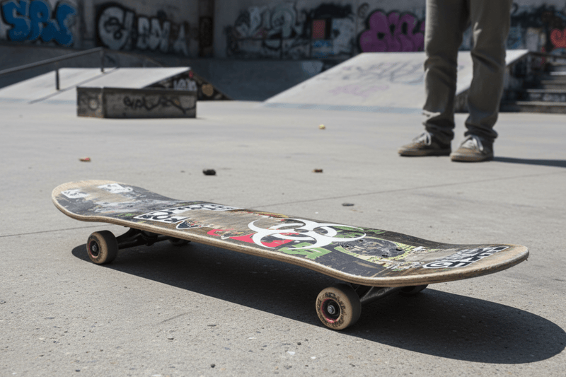 Hazard Bomb on Skateboard